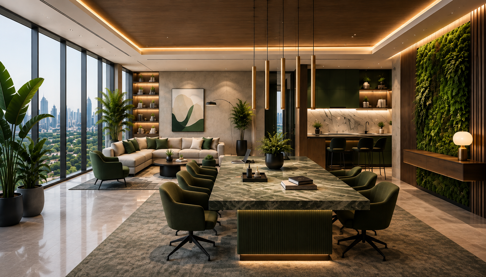 Luxury interior with bespoke furniture